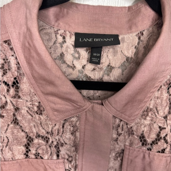 LANE BRYANT Womens Pink Pocketed Button Up Cardigan Plus 18/20.  #120 - Picture 3 of 13
